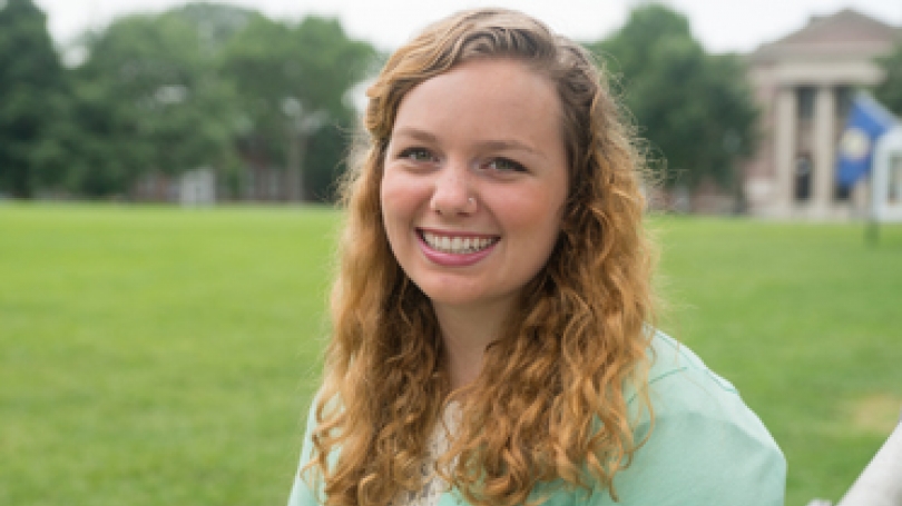 Emily Fletcher ’13, who double majored in neuroscience and anthropology, is working at The Dartmouth Center for Health Care Delivery Science. (Photo by: Eli Burakian ’00)